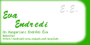 eva endredi business card