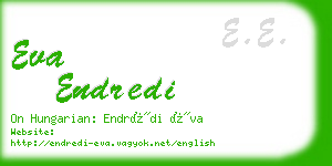 eva endredi business card